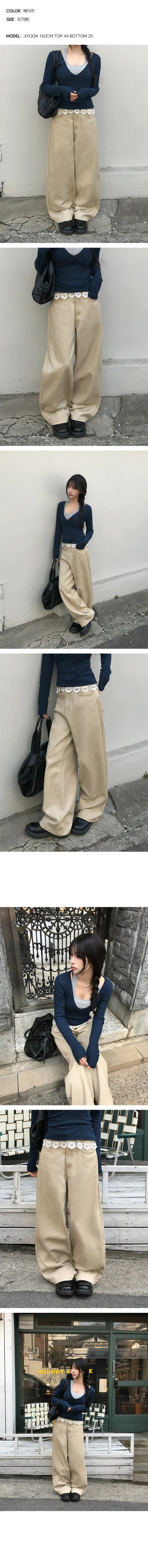 Parting Wide Cotton Pants