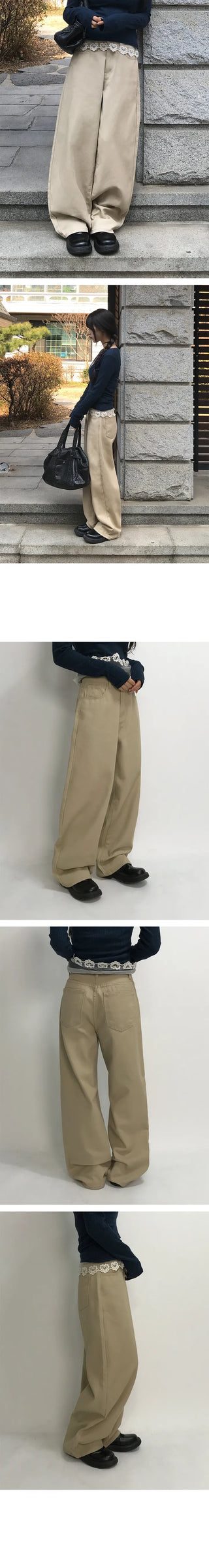 Parting Wide Cotton Pants