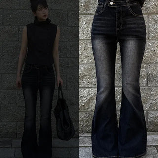 Two-Button Back Pocket Bootcut Pants