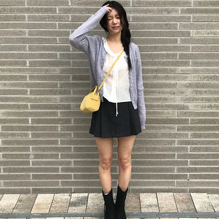 Striped Culotte Back Elastic Skirt Pants