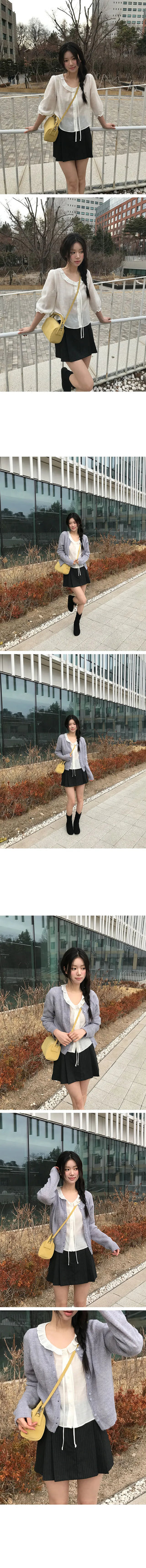 Striped Culotte Back Elastic Skirt Pants