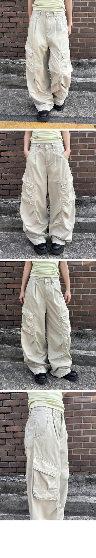 Digest Pintuck Cargo Wide Pants
