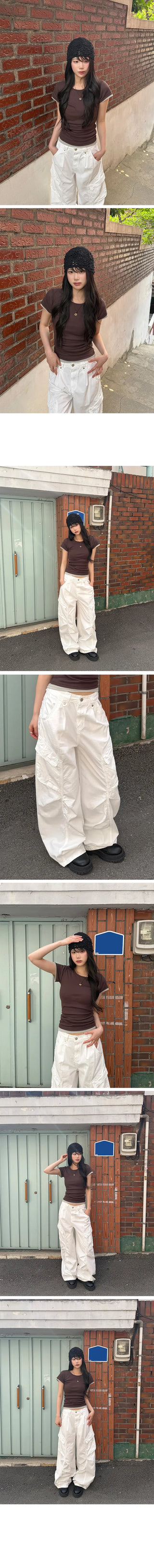 Digest Pintuck Cargo Wide Pants