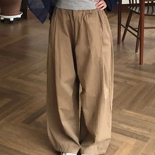 Bez Pintuck Elastic Cotton Wide Pants