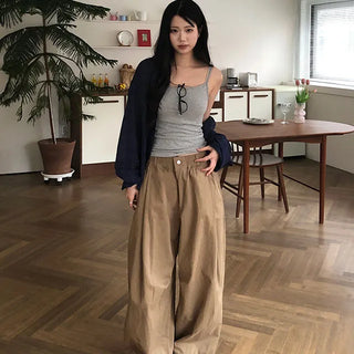 Bez Pintuck Elastic Cotton Wide Pants