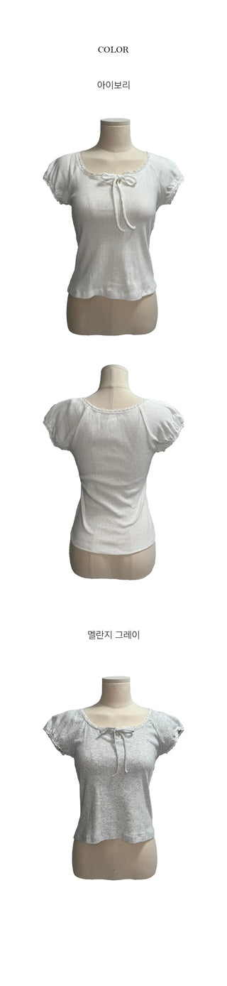 Remo Lace Strap Short Sleeve T-shirt