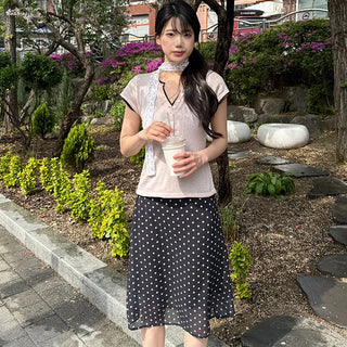 Dokko Dot Midi Skirt