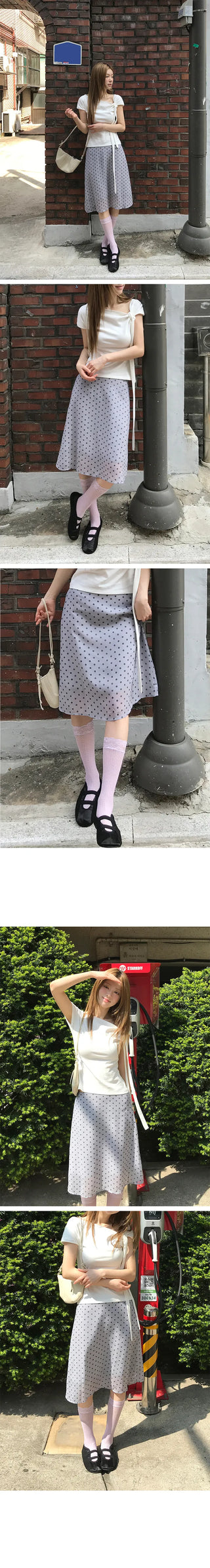 Dokko Dot Midi Skirt