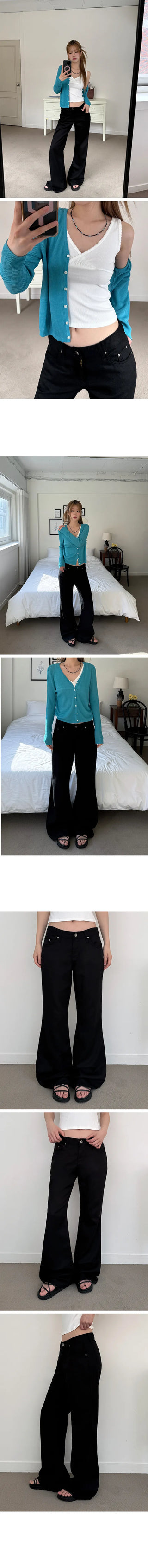 Coca Basic Low Bootcut Cotton Pants