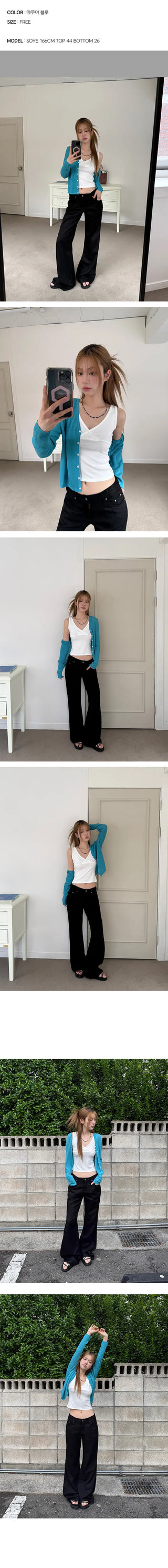 Belly Delicate Fit Color Cardigan