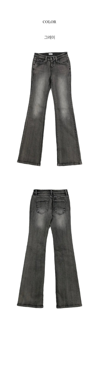 Matte Gray Low Bootcut Pants