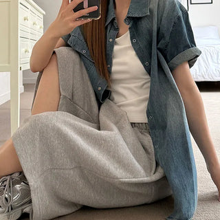 Arc Pocket Short Sleeve Denim Shirt
