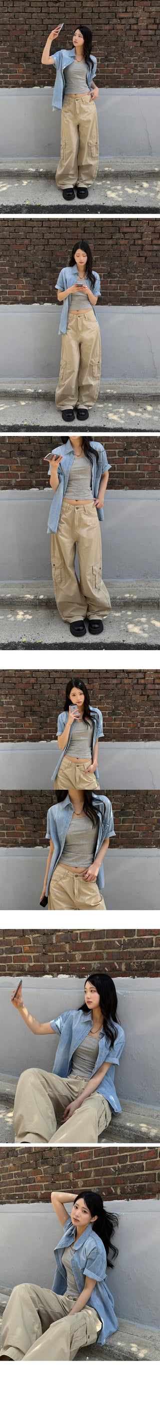 Arc Pocket Short Sleeve Denim Shirt