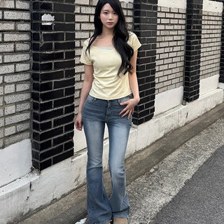 Solar Hooda Pocket Light Blue Bootcut Pants