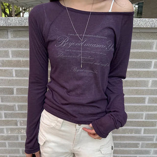 Catch Delicate Lettering See-through T-shirt