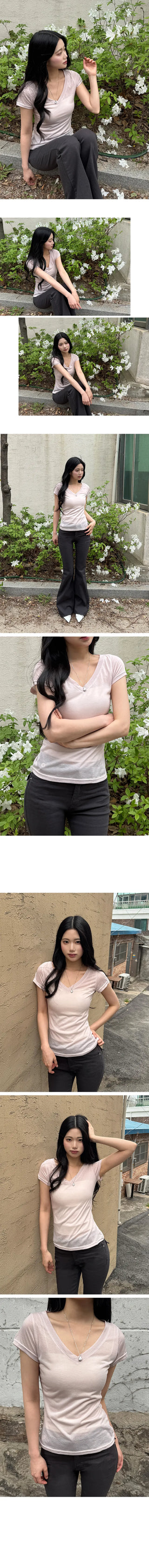 Bay V-Neck Slim T-Shirt