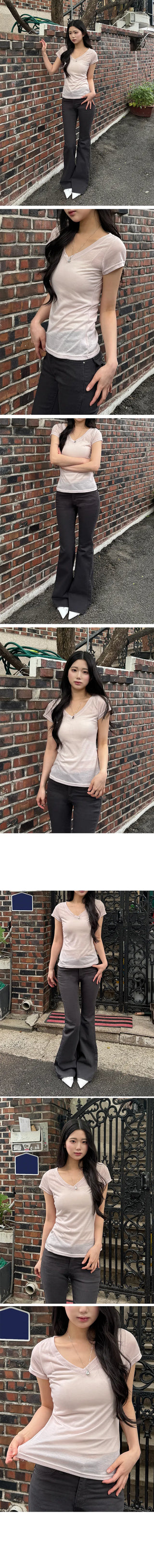 Bay V-Neck Slim T-Shirt