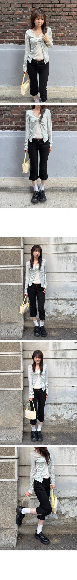 Obin Slim Slit Capri Pants