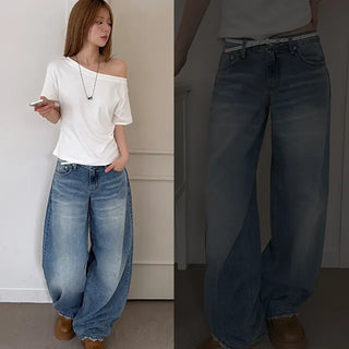 Fuko Washed Wide Denim Pants