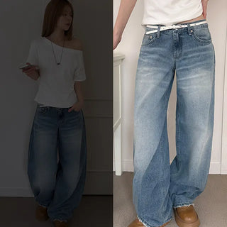 Fuko Washed Wide Denim Pants
