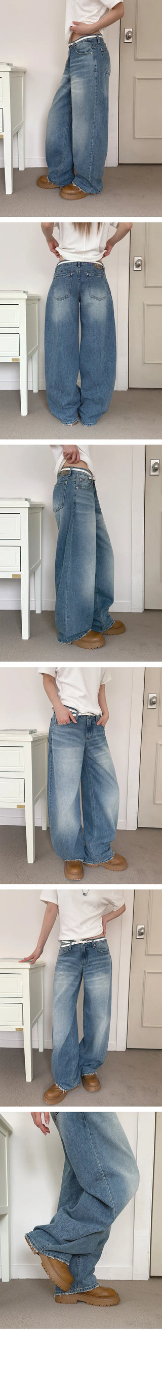 Fuko Washed Wide Denim Pants