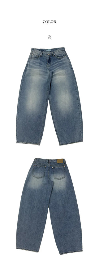 Fuko Washed Wide Denim Pants