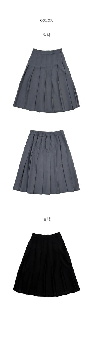 Heve Pleated Midi Skirt