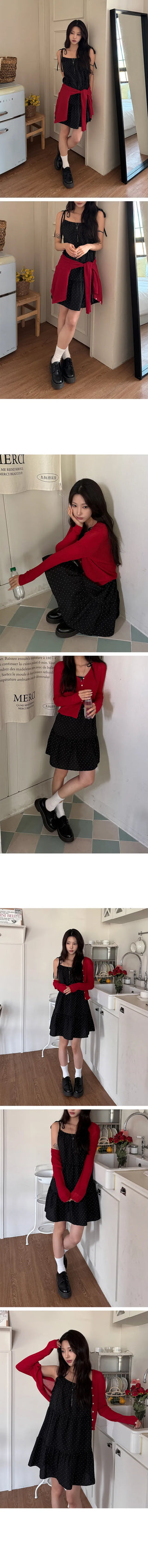 Tarin Dot Tiered Mini Dress