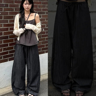 Kutz Raw Denim Wide Elastic Waist Pants