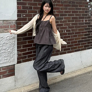 Kutz Raw Denim Wide Elastic Waist Pants
