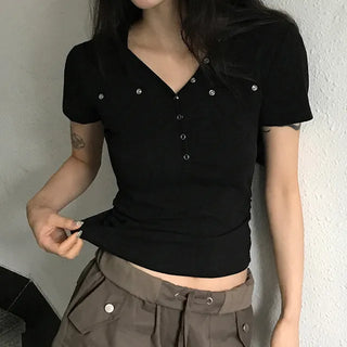 Chief Snap Pocket Hoodie Short Sleeve T-shirt