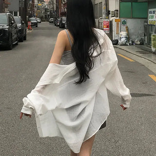 Same-day Shipping  Girly Wrinkle Long Sleeve Shirt