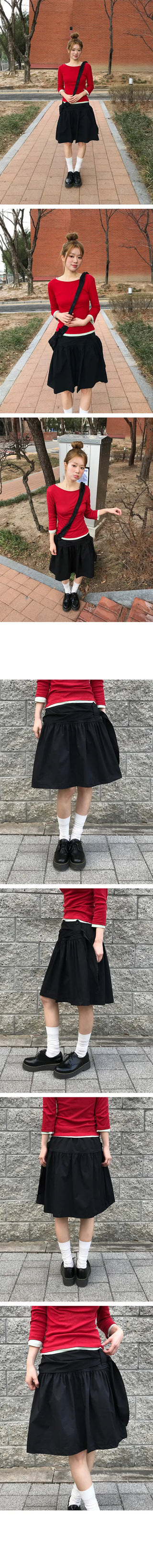 Blooming Tie Midi Skirt