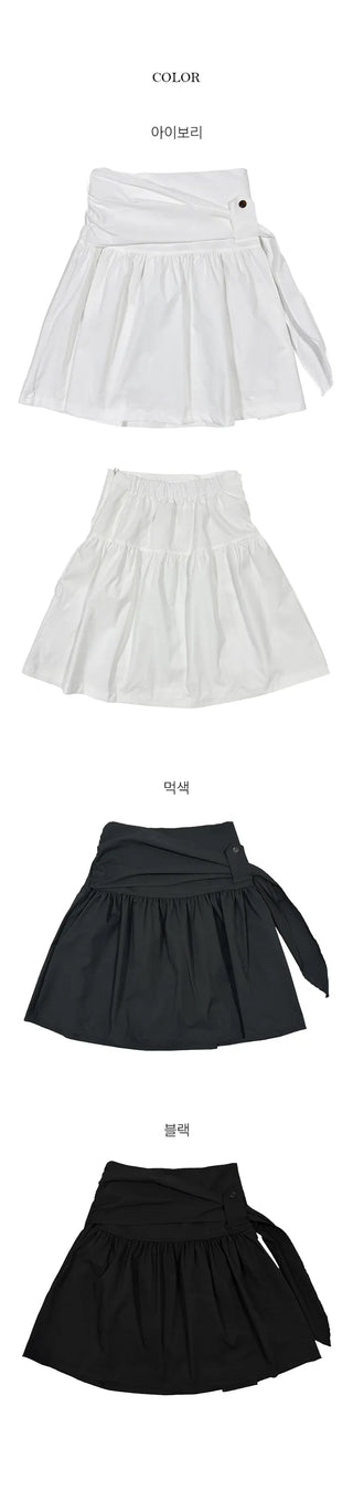 Blooming Tie Midi Skirt