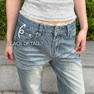 Loop Vintage Washed Semi Bootcut Denim Pants