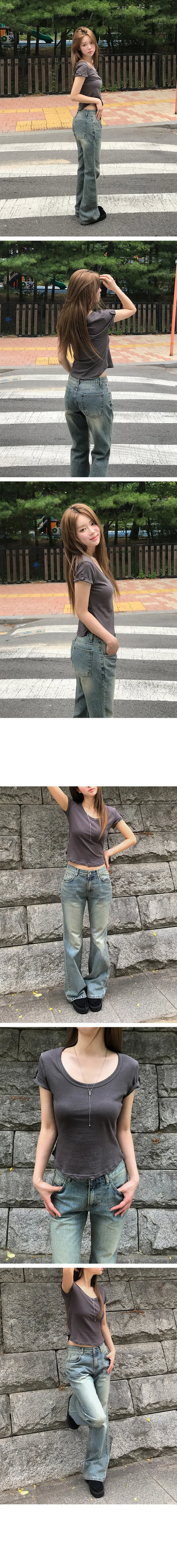 Roll-up Short Sleeve T-shirt