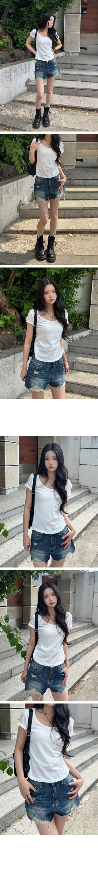 Roll-up Short Sleeve T-shirt