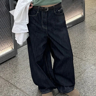 Kyoka Raw Denim Wide-Leg Pants