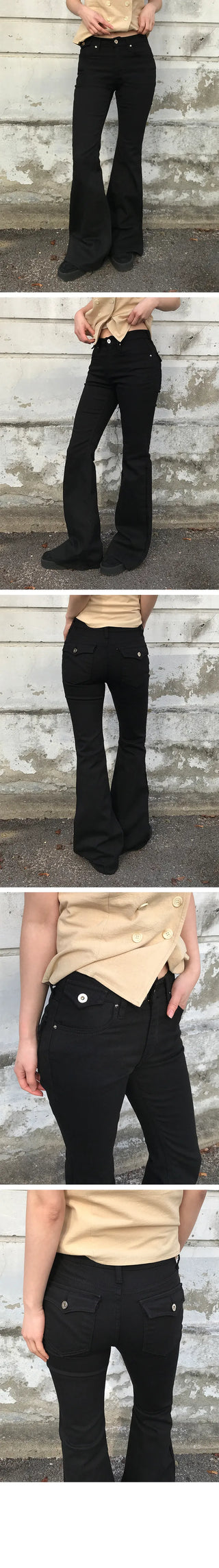 Gael Back Pocket Bootcut Cotton Pants