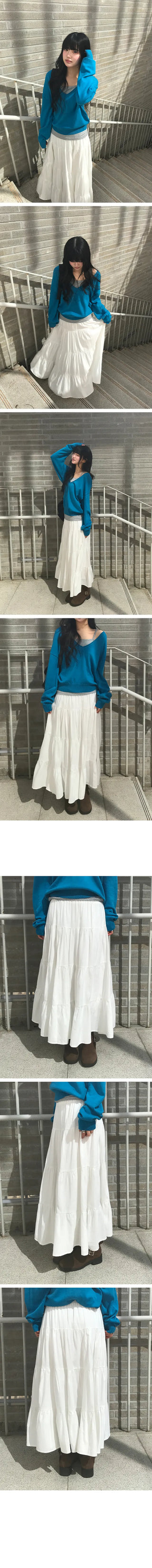 O'ts Tiered Long Skirt
