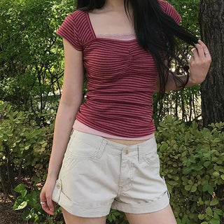 Kana Damaged Denim Shorts