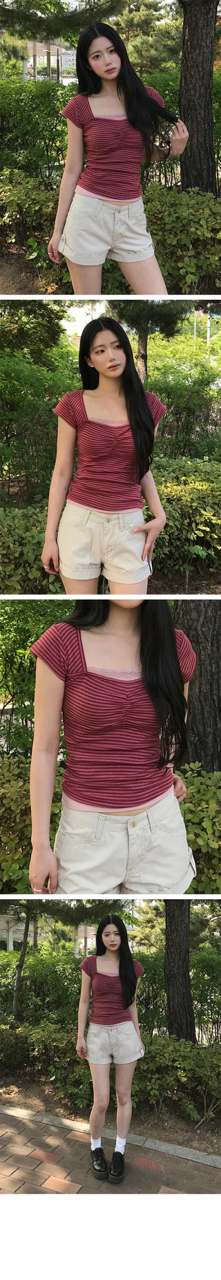 Kana Damaged Denim Shorts