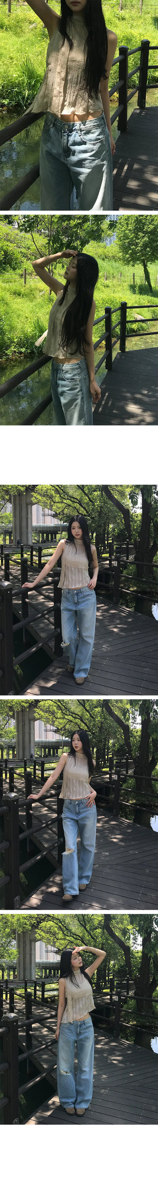 Si-e Twist Wrap Ribbon Blouse