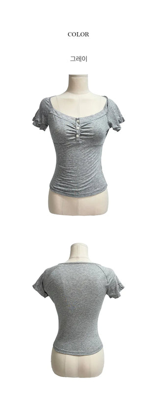 Evo Lace V-Neck Short Sleeve T-Shirt