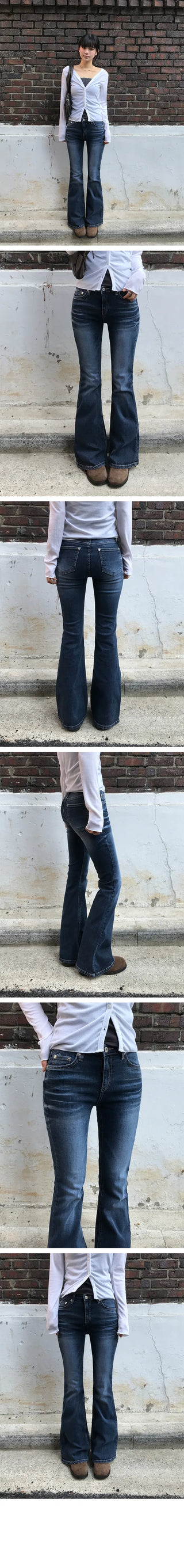 Rota Cat Washed Bootcut Pants