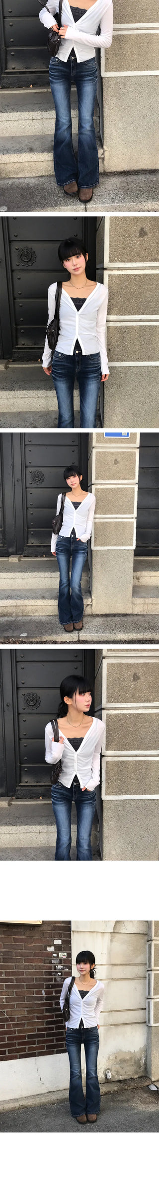 Rota Cat Washed Bootcut Pants