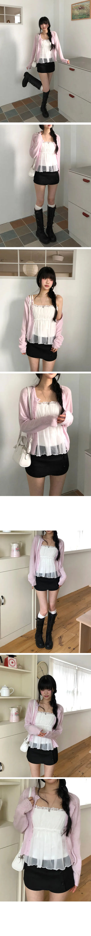 Nine Mohair Color Cardigan