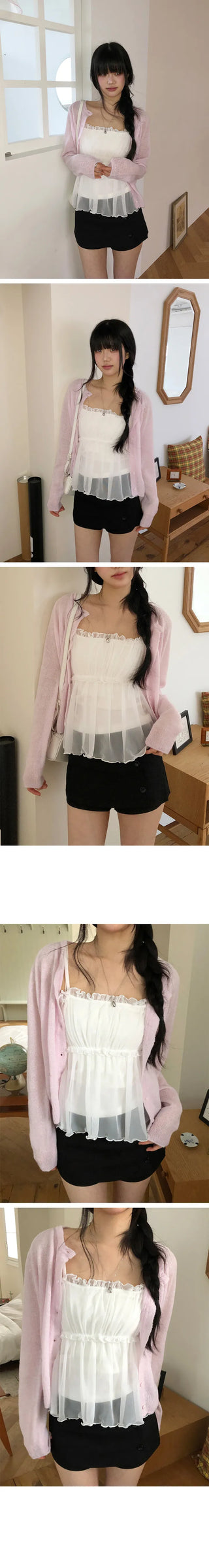 Nine Mohair Color Cardigan