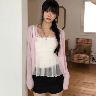 Nine Mohair Color Cardigan