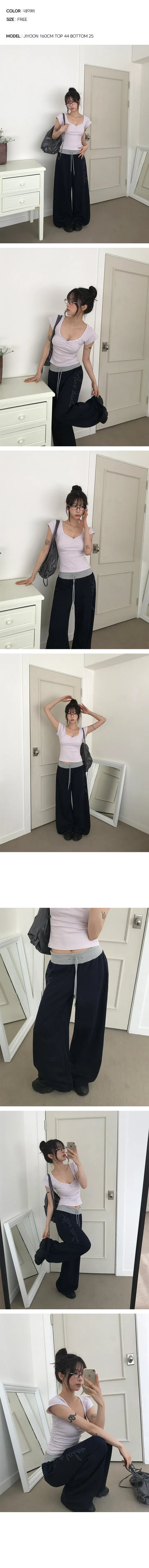 Yokko Lettering String Pants